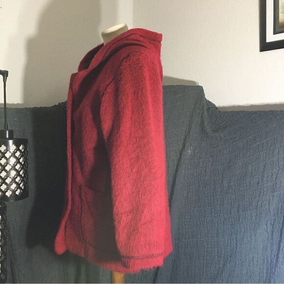 Democracy VTG Red Hooded Jacket Size M - Picture 5 of 11